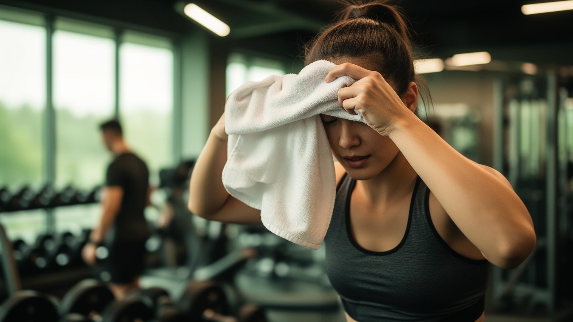 Athlete using an ECOVATE towel